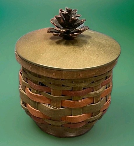 Longaberger Collectors Club American Traditions Woodland Pinecone Basket & Lid