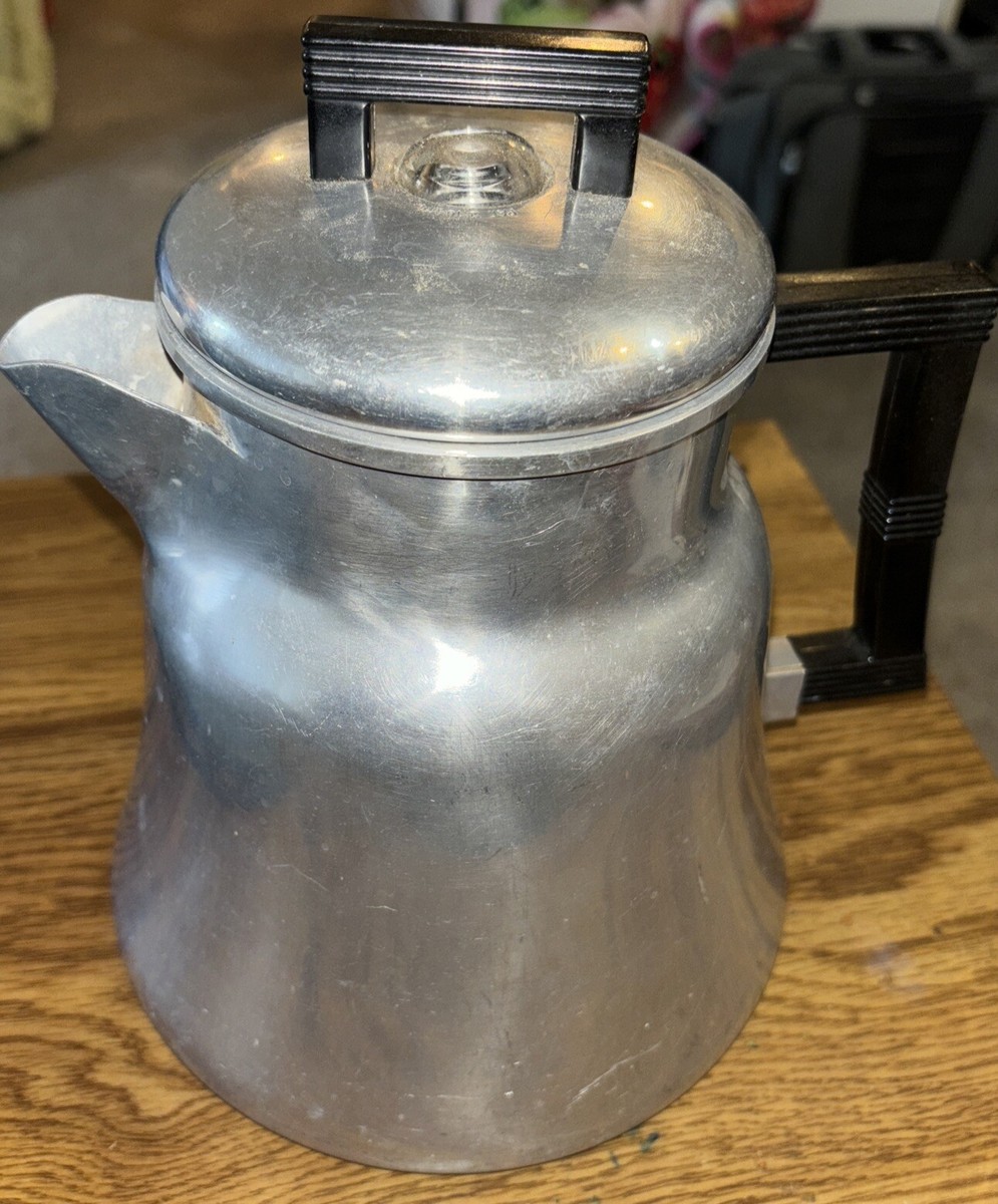 Wear-ever 3012 Aluminum Coffee Pot Percolator 12 Cup Vintage USA w