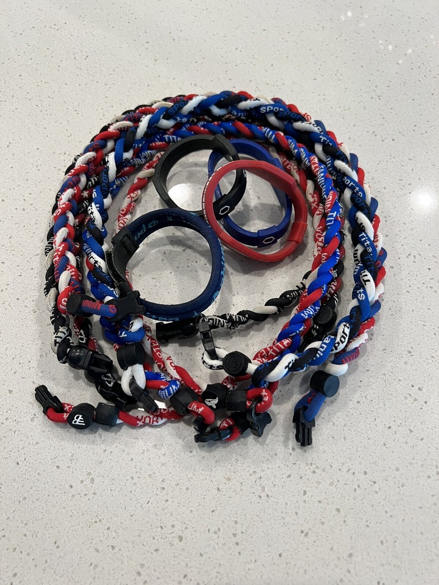 Phiten Titanium Tornado Color Weave Necklaces And Bracelets Mixed