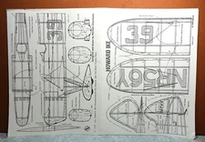 HOWARD IKE BALSA FREE FLIGHT MODEL AIRPLANE PLANS 16" WINGSPAN
