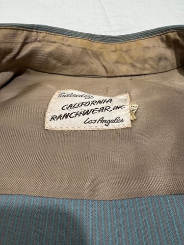 Vtg California Ranchwear LA Shirt Pearl Snap Western Gabardine Size 14.5-3 - Picture 2 of 12