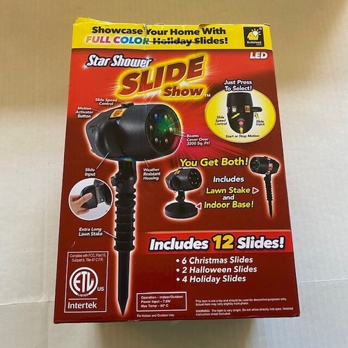 Star Shower Slide Show LED Projector Light with 12 Slides eBay