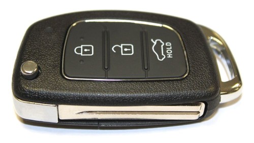 Funda con llave abatible RFC 3 botones para Hyundai i10 i20 i40 iX35 Santa Fe mando a distancia - Imagen 4 de 6