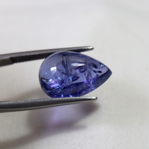 13.8 Carat Natural Blue Tanzanite Pear Shape Cabochon 18.1x12.4x7.6 MM - Picture 6 of 10