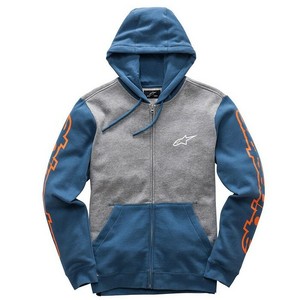 Alpinestars macchina in Pile Piena Felpa con Cappuccio e Cerniera Anteriore  Motocross Rosso/Blu Marino | eBay