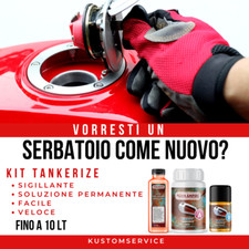 Kit Power Trattamento Rigenera ripara Serbatoio Moto Vespa S 50 Tankerize Rosso