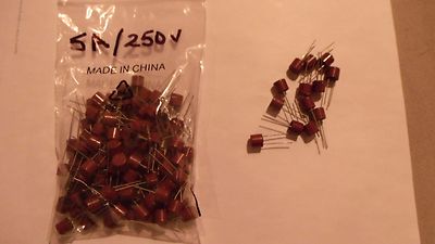 5 PCS T5A 250V MINIATURE MICRO SLOW BLOW FUSE PCB THRU HOLE CYLINDRICAL TYPE 