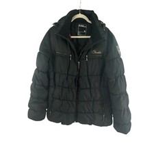 Dare2b Mens Puffer Jacket XXL Black Hooded Zi...