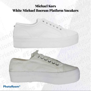 michael kors white platform sneakers