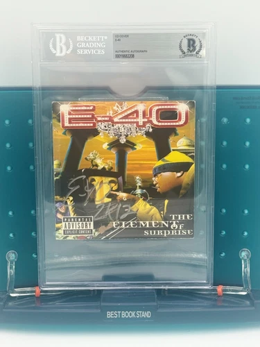 E-40 The Element Of Surprise CD COVER HANDSIGNIERT BECKETT ZERTIFIKAT/PLATTE