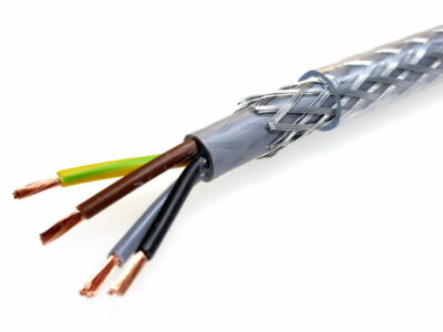 SY Kabel 4 Kerne 1,5 mm Stahl geflochten Multicore Steuerung flexibel. Verschiedene Längen
