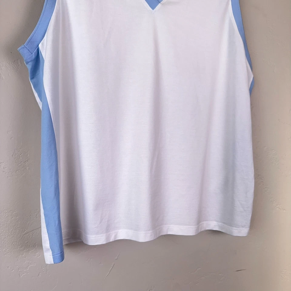 Polo Golf Ralph Lauren Polo Women XXL Cricket Pure White Elite Blue Sleeveless - Image 3 of 4