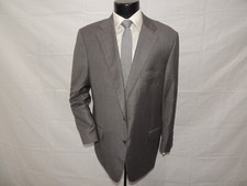 Hickey Freeman New York men's super 170's Loro Piana Gray Blazer Jacket 46 R
