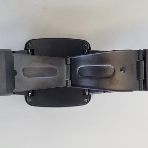 Orologio da polso Montres TACS nero 40mm quadrato doppio tempo nuovo difetto vecchio magazzino - Foto 10 di 13