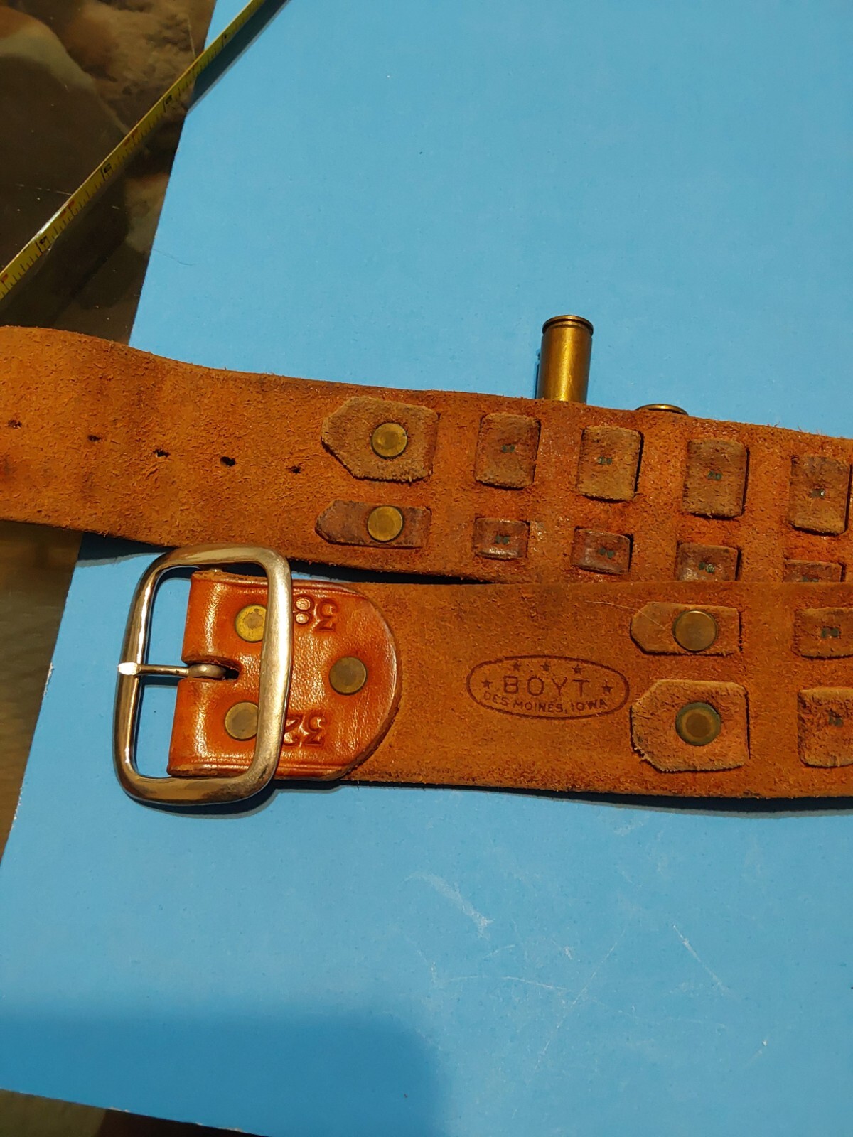 VINTAGE BOYT RIFLE AMMUNITION AMMO BELT 30-06 Brown USA! 32 38 40