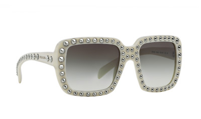 PRADA アヒエタクラス PRA58V 7OE1O1 New PRADA Ornate SPR30Q-F 7S3-0A7 56mm Ivory Stud Square