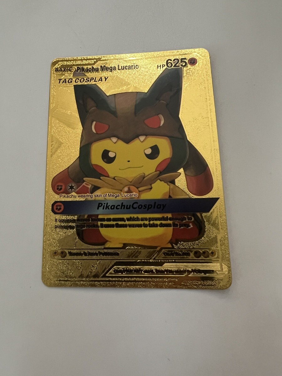 Pikachu Mega Lucario CosplayFoil Card FanArt Pokemon Card #009 Fan