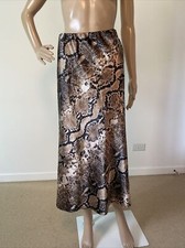 Altar’d State Made in USA Snakeskin Print Long Skirt Lightweight Silky Poly Sz S