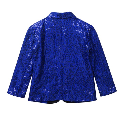 US Boys Lapel Formal Dress Suit Jacket Coat Shiny Wedding Dinner Tuxedo Blazer - Picture 12 of 17