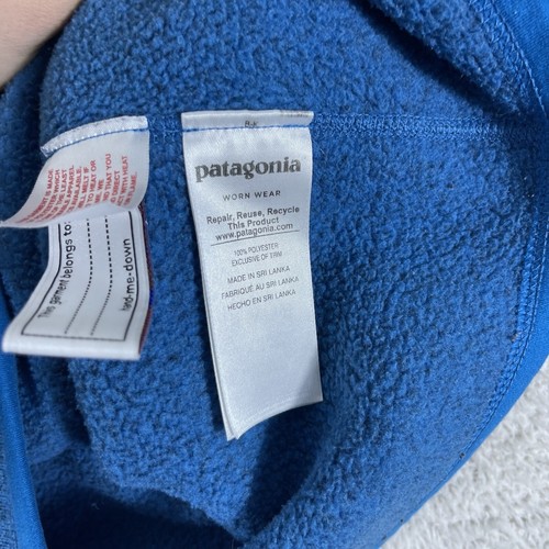 Patagonia Better Sweater Boys Medium 10 Blue Fleece 1/4 Zip Pullover Kids Jacket - Picture 4 of 12