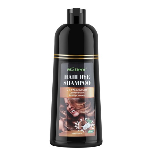 500ml Haarfarbe Schwarz Färbeshampoo Haarfärbeshampoo 3 in 1 Hair Dye Shampoo - Bild 20 von 23
