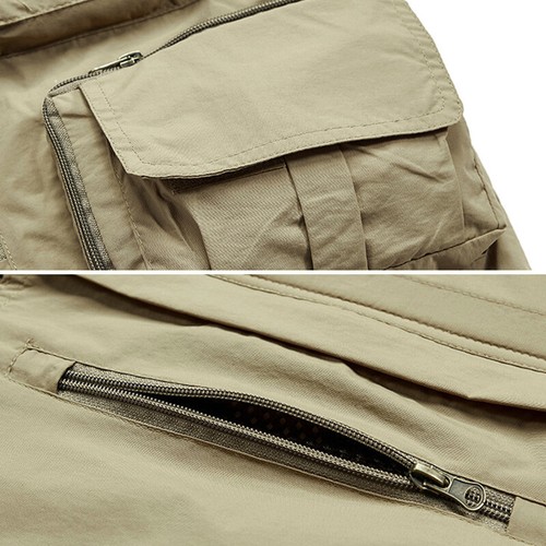 Tops Vest Jacket Coat Gilet Men Outdoor Multi-Pocket Fishing Lightweight~ - Picture 9 of 18