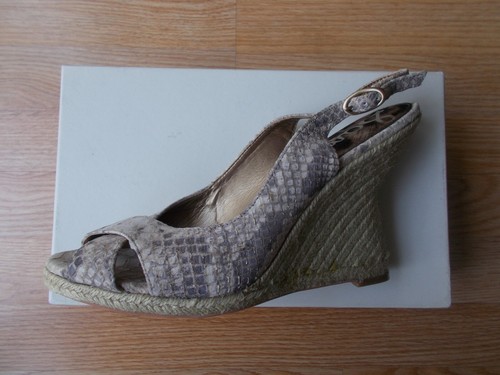 $169 Sam Edelman Arianna Sandals Espadrille Slingbacks Python Print sz 10 M NEW - Picture 4 of 9