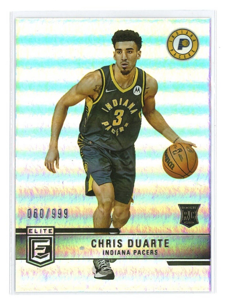 CHRIS DUARTE 2021-22 PANINI DONRUSS ELITE #236 RC ROOKIE #/999 PACERS
