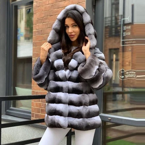 Women's rabbit fur jacket top
