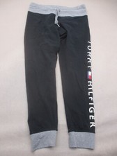 TOMMY HILFIGER Size S Womens BLK Elastic Waist Drawstring Jogger Track Pants 226