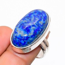 Lapis Lazuli Gemstone Handmade 925 Sterling Silver Jewelry Ring Sz 7 US 