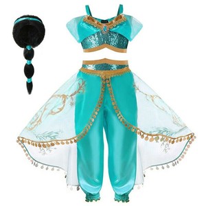 Kids Aladdin Costume Princess Jasmine Outfit Girls Party Fancy Dress One Piece Ebay