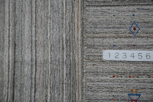 Exquisite Bedroom Centerpiece Grey Handmade Gabbeh Rug 5x8 ft - Picture 10 of 11