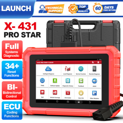 LAUNCH X431 Pro Star Car Bidirectional OBD2 Diagnostic Scanner ECU Coding IMMO