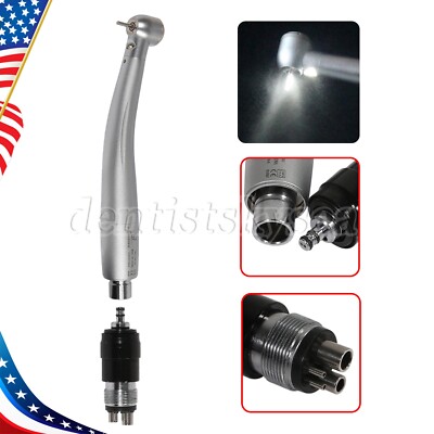 Dental E-generator Fiber Optic LED Handpiece 4H Coupler fit NSK QD-J YDNK4