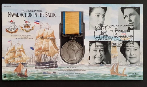 Replica QV Baltic Medal 2002 GB QEII Stamps Cover Crimean War Naval Action