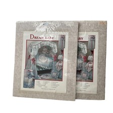 Vintage Daisy Kingdom Dream Baby Fabric Crib Sheet  Dust Ruffle Blue Floral New