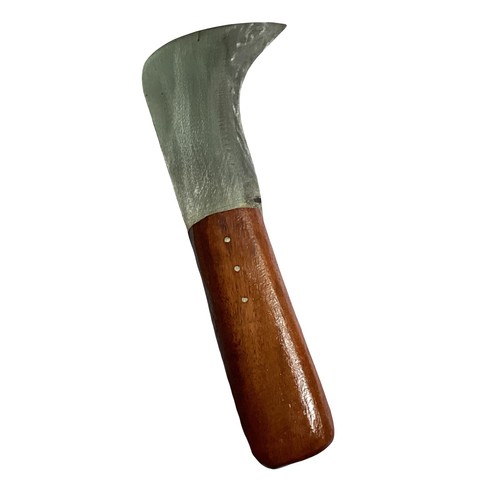 4 Zoll Hawkbill feste Klinge Messer Stahl Thai Kralle Macheten Vintage Stil Peeling Durian - Bild 3 von 11