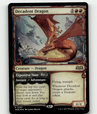 FOIL - MTG Decadent Dragon (Showcase) 287 - Wilds of Eldraine | eBay