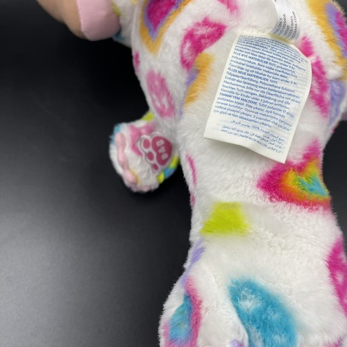 Build A Bear Triceratops Dinosaurier Herzen und Friedenszeichen BAB rosa lila blau - Bild 7 von 10