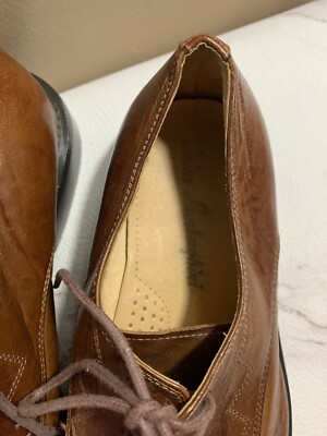 TONINO LAMBORGHINI Brown Leather Lace Up Loafer Size Men display picture 2