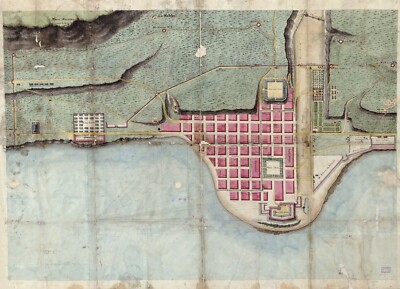 18'' x 24'' 1780 map of Haiti, Mole Saint-Nicolas Plan