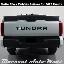 Matte Black Tailgate Letters for 2022-2026 Toyota Tundra Plastic Inserts
