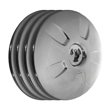 FlowBelow Aero Wheel Cover Set, 4 Chrome Adjustable 22.5" Hub Caps DUALS