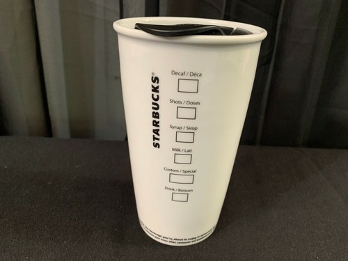 Starbucks 12 oz. Ceramic Coffee Mug 2014 Travel Tumbler/ Green Siren Logo - Picture 3 of 4
