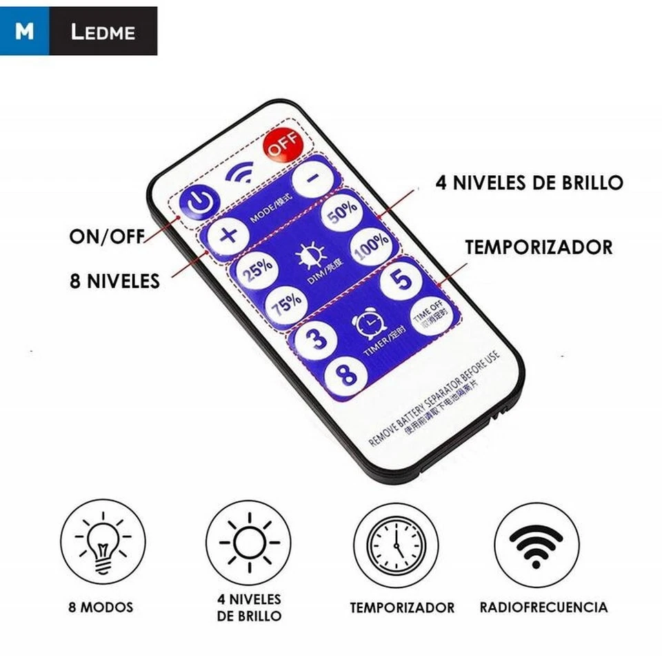 Striscia Led 4W con pannello solare SMD 2835 5 metri IP68 Bianco Caldo 3000K - Immagine 2 di 2