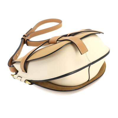 ヴィンテージ★LOEWE★スモールゲートバッグ アイボリー LOEWE Gate Bag Small Shoulder Bag Leather Beige White