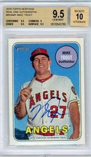 2018 Topps Heritage Real One Auto Mike Trout #ROAMT BGS 9.5