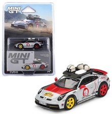 Mini GT 1:64 Porsche 911 Dakar "Uncle Rally" Silver Diecast Model Car MGT01068