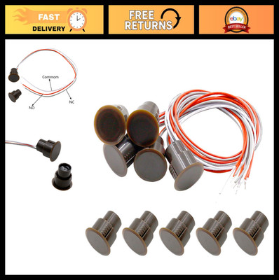 5 Sets Wired Security Window Door Contact Sensor Alarm Magnetic Reed Switch NC/N